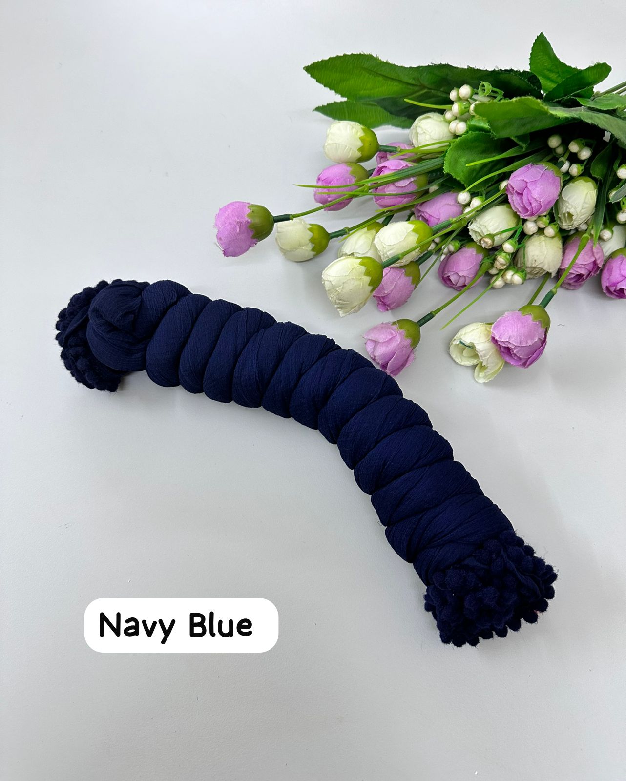 Navy Blue Cotton Blend Dupatta for Women | Elegant Daily Wear | 2.5 Meters